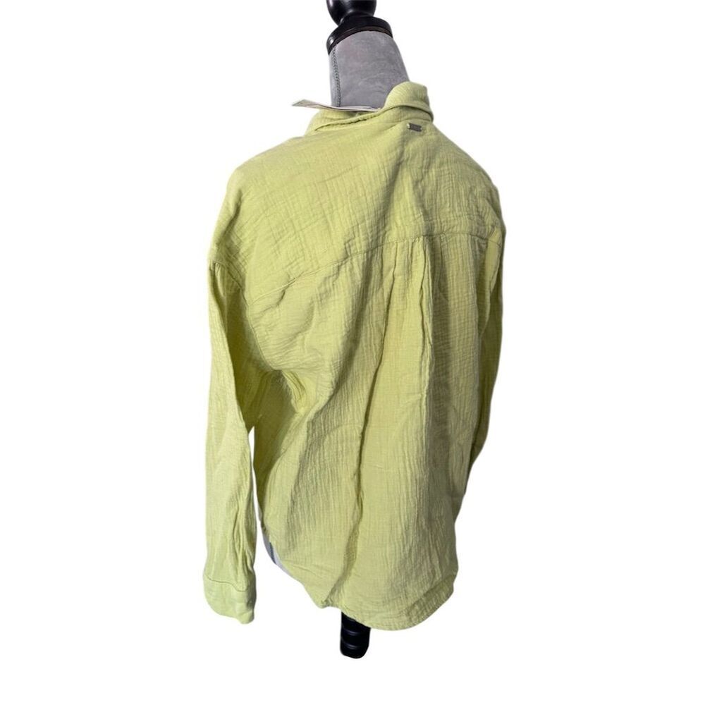 Billabong Women's Long Sleeve bright Green Button-Up Shirt Size S - Picture 3 of 11